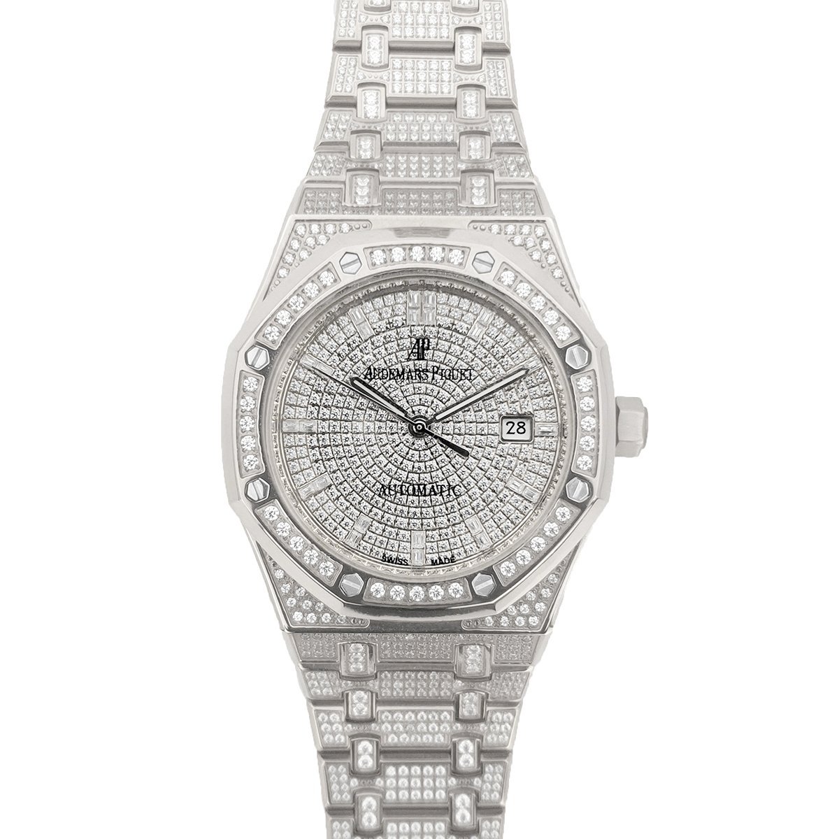 Royal Oak 41mm 15402 Full Diamond Paved In White Gold on Bracelet