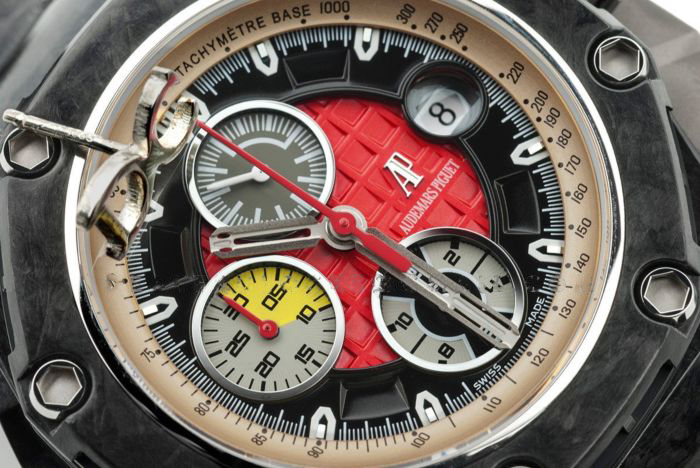 Royal Oak Offshore 26290IO 44mm Ceramic JF Black/Red Dial on Black Leather Strap A3126 - Image 2