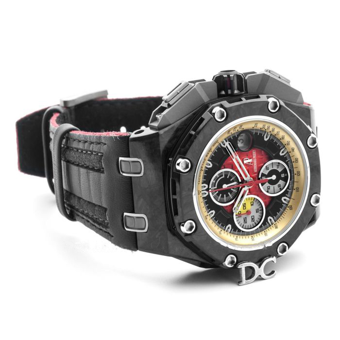 Royal Oak Offshore 26290IO 44mm Ceramic JF Black/Red Dial on Black Leather Strap A3126 - Image 4
