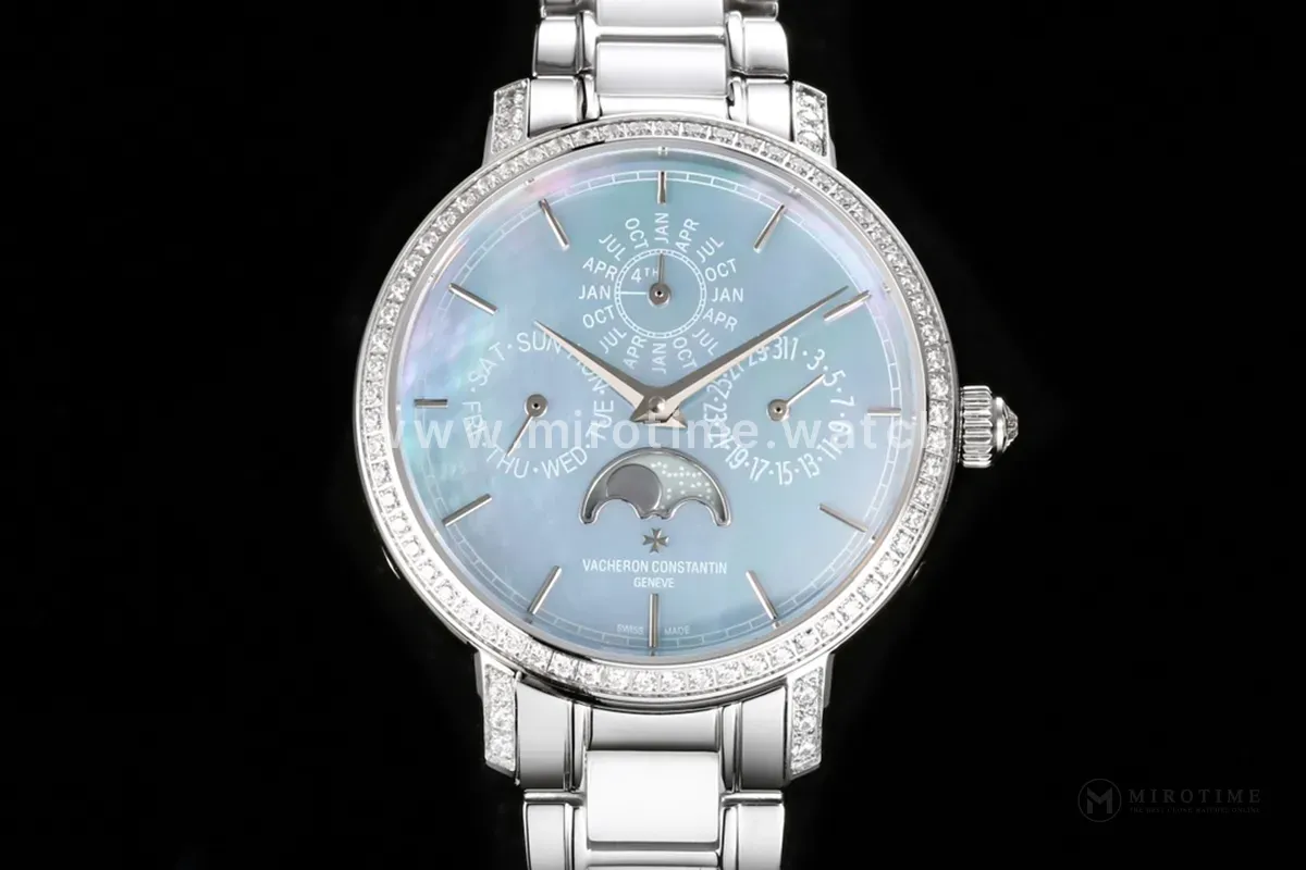 Traditionelle Perpetual Calendar Ultra-Thin 4305T/000G-B948 Blue Dial in White Gold on Bracelet - Image 3
