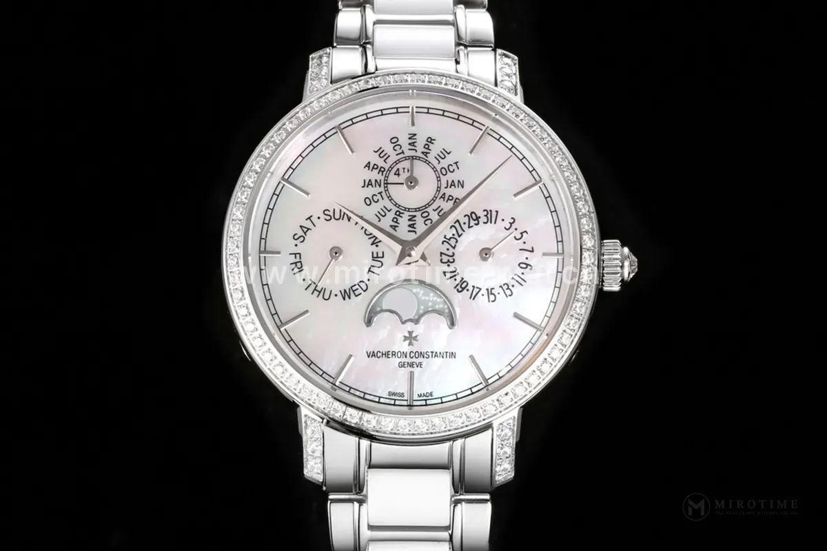 Traditionelle Perpetual Calendar Ultra-Thin 4305T/000G White Dial in White Gold on Bracelet - Image 4
