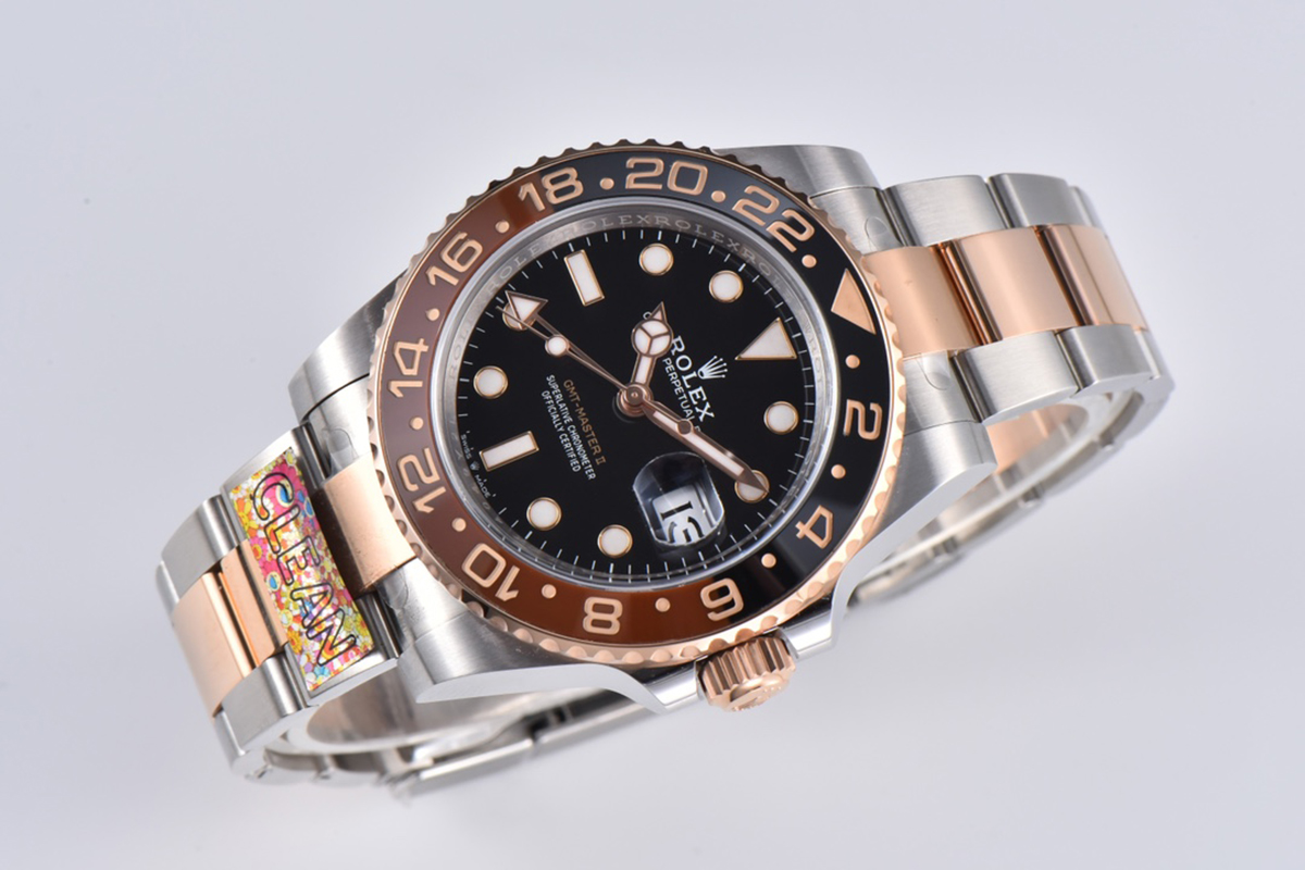GMT Master II 126715 CHNR Clean Factory “Rootbeer” in Rose Gold and Steel - Image 6