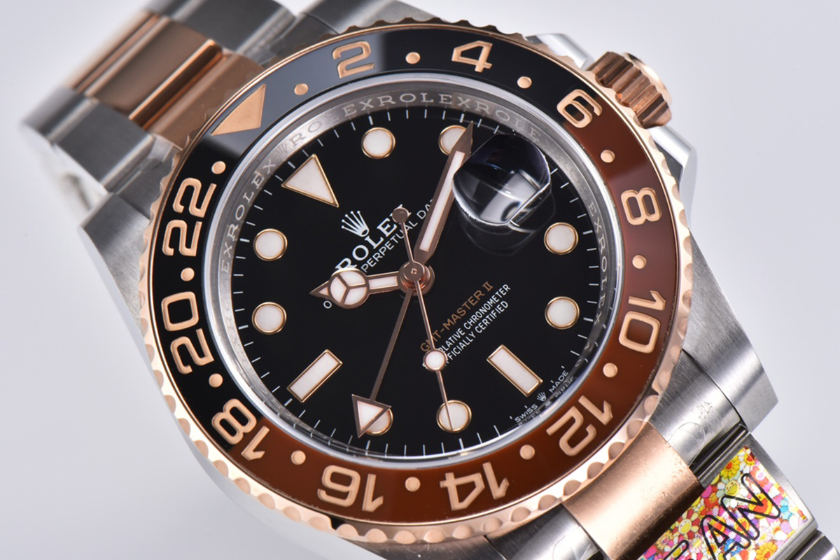 GMT Master II 126715 CHNR Clean Factory “Rootbeer” in Rose Gold and Steel - Image 4