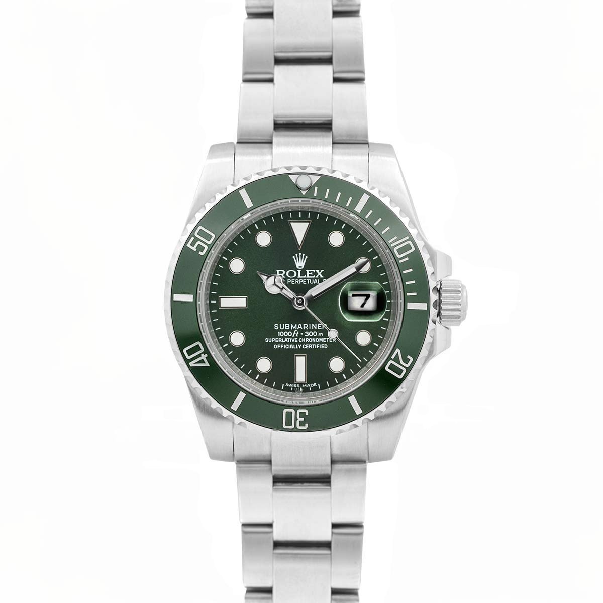 Submariner Hulk 116610LV SS/SS Green Bezel VSF VR3235