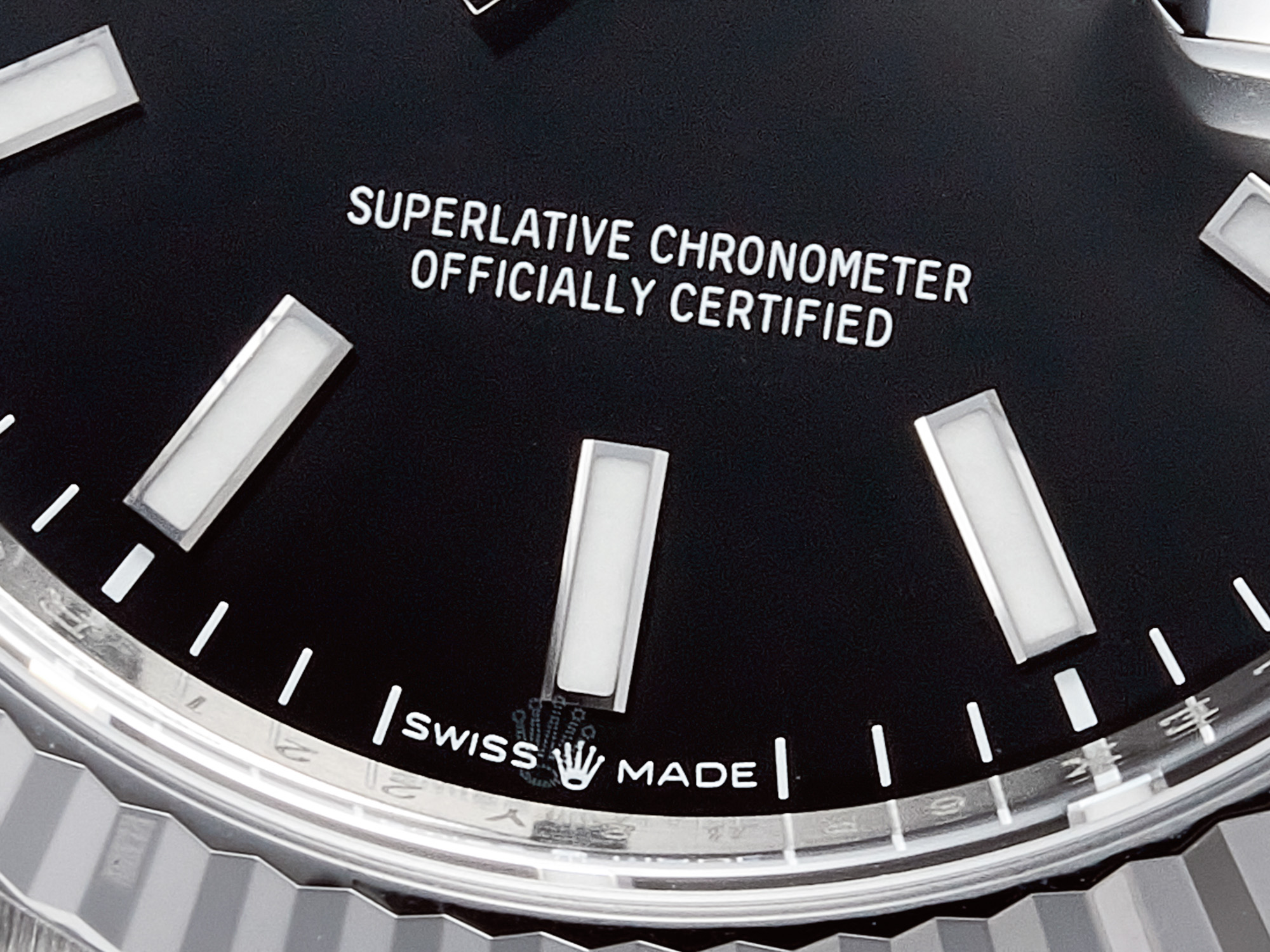 Datejust 41 Black Dial Stick Markers in Steel Clean Factory - Image 9