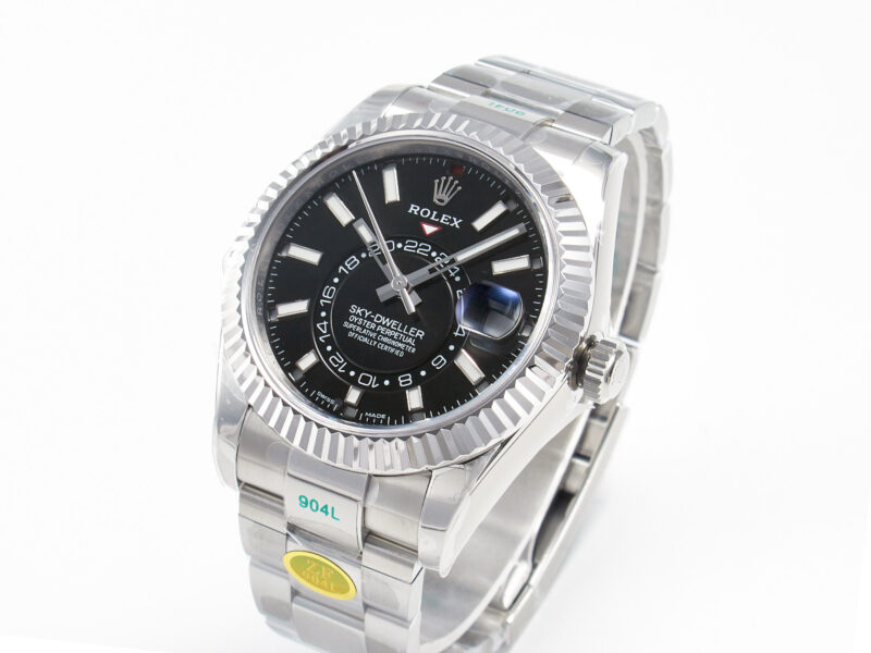 Sky-Dweller 326934 904L SS ZF 1:1 Best Edition Black Dial on SS Bracelet A2824 - Image 3