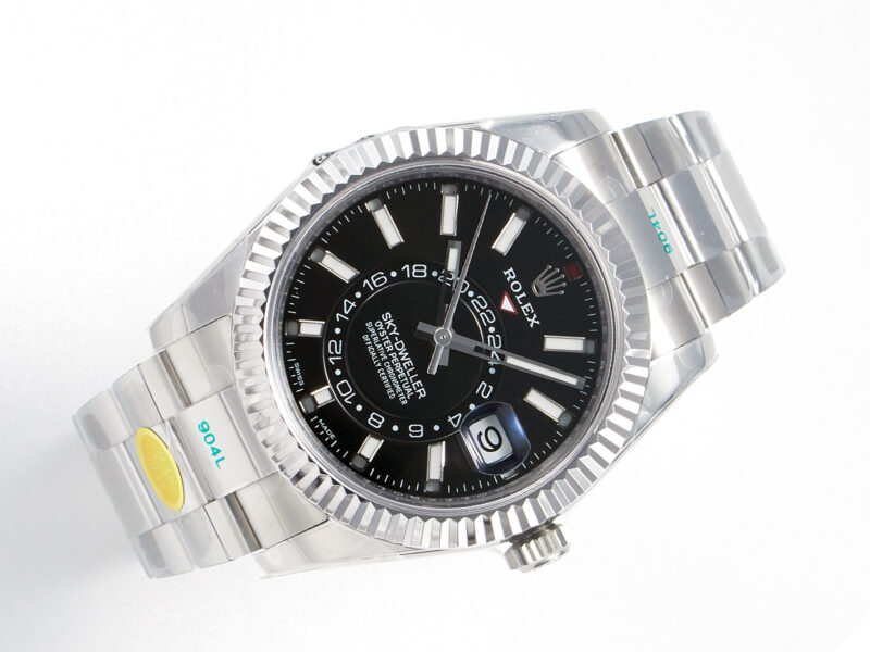 Sky-Dweller 326934 904L SS ZF 1:1 Best Edition Black Dial on SS Bracelet A2824 - Image 4