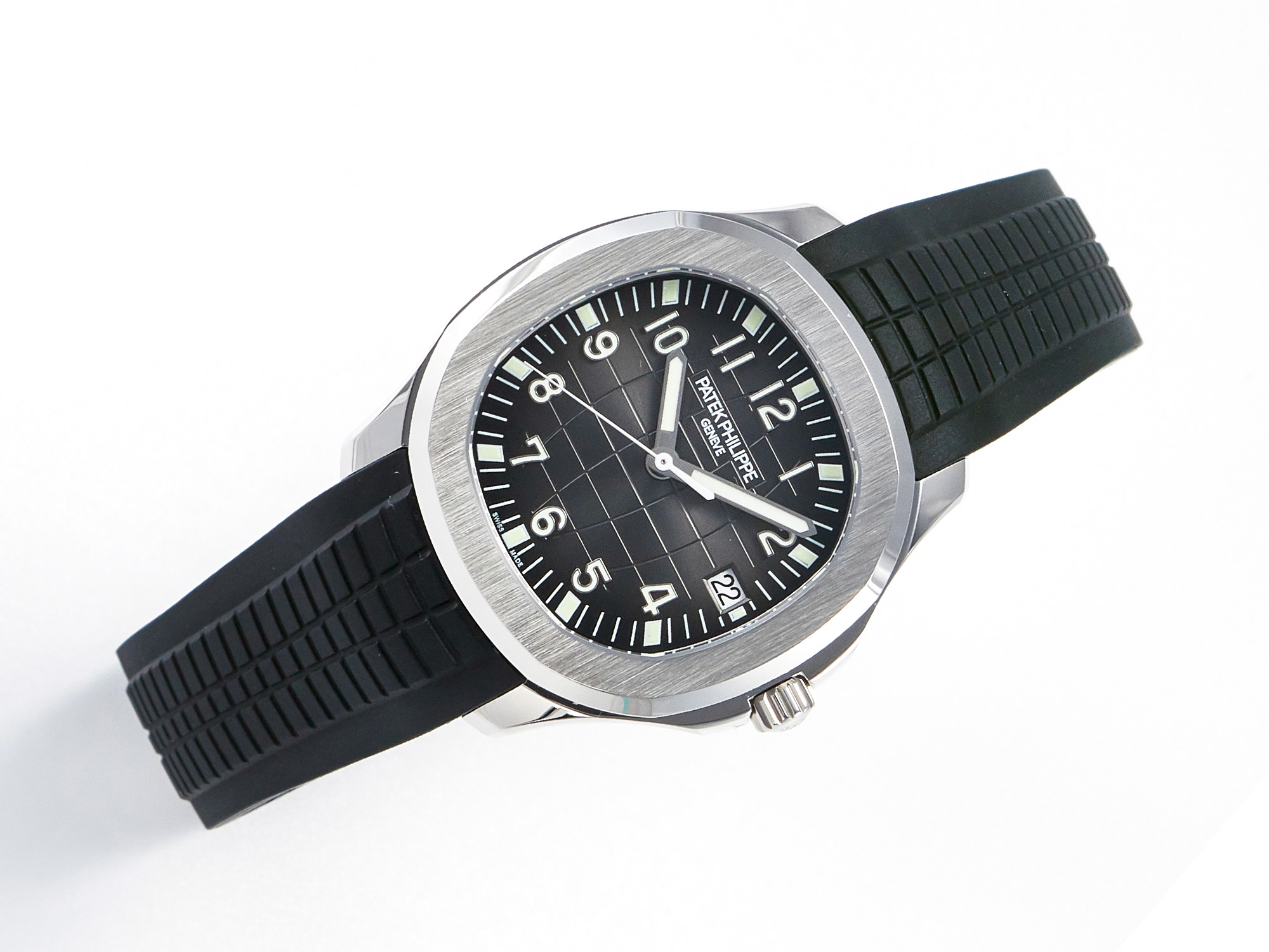 Aquanaut 5167 40mm SS 3KF 1:1 Best Edition Black Dial on Black Rubber Strap A330 Super Clone V3 - Image 4