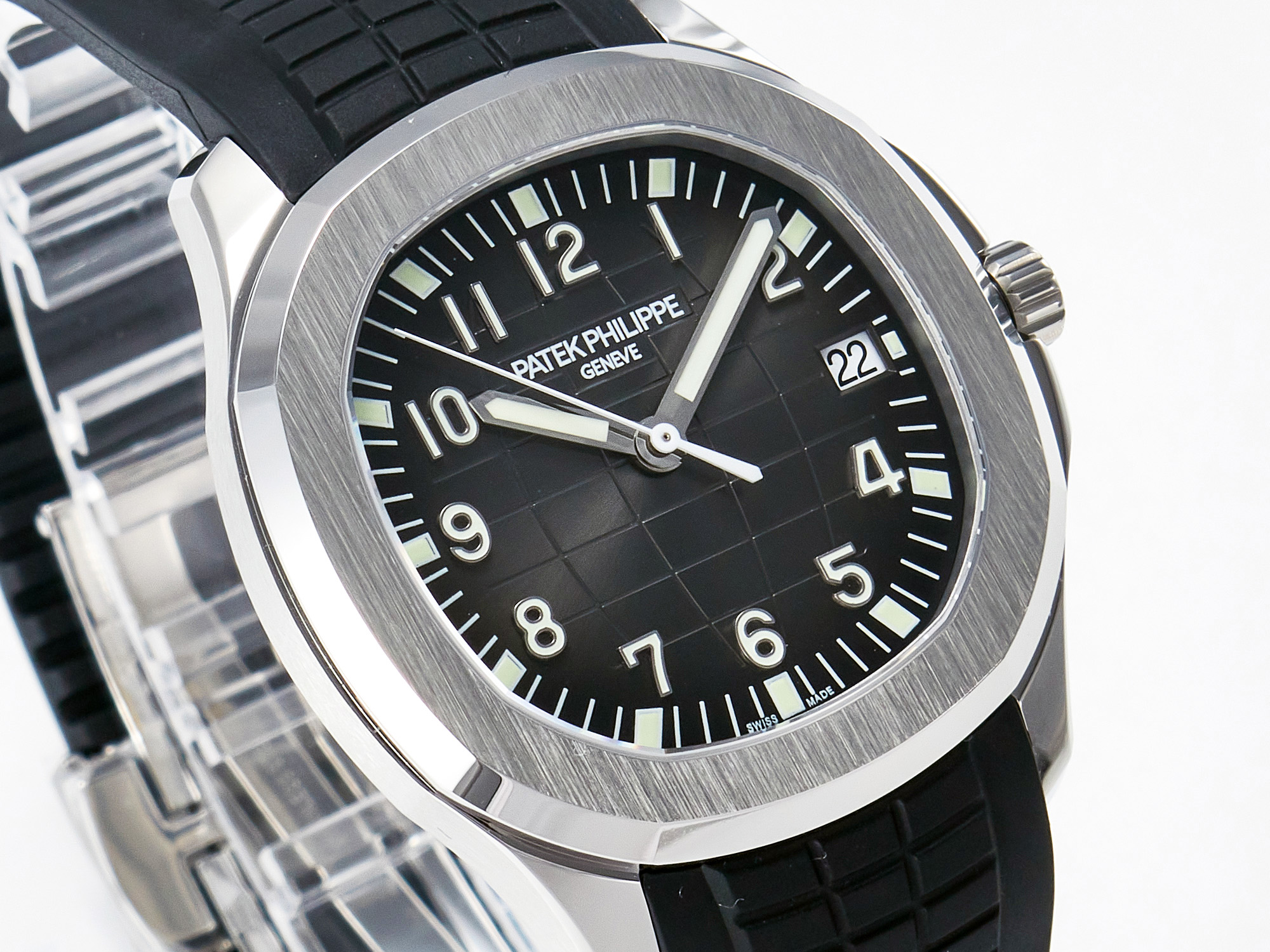 Aquanaut 5167 40mm SS 3KF 1:1 Best Edition Black Dial on Black Rubber Strap A330 Super Clone V3 - Image 3