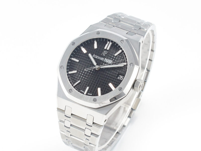 Royal Oak 41mm 15500 SS ZF 1:1 Best Edition Black Textured Dial on SS Bracelet SA4302 Super Clone V3 - Image 3