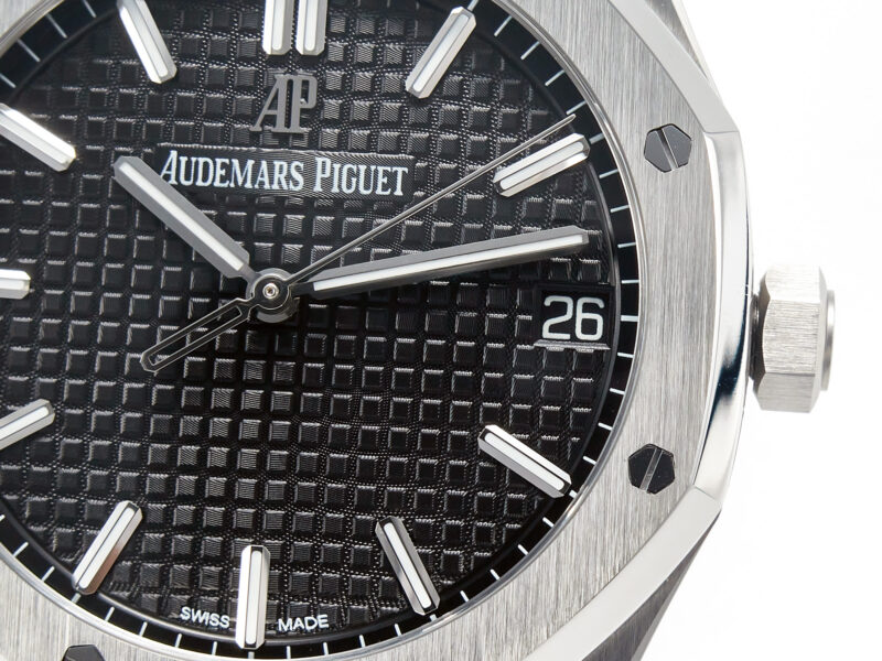 Royal Oak 41mm 15500 SS ZF 1:1 Best Edition Black Textured Dial on SS Bracelet SA4302 Super Clone V3 - Image 6