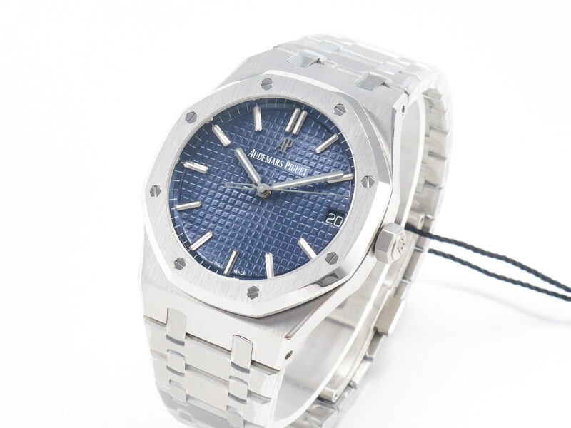 Royal Oak 41mm 15500 SS ZF 1:1 Best Edition Blue Textured Dial on SS Bracelet SA4302 Super Clone V3 - Image 4