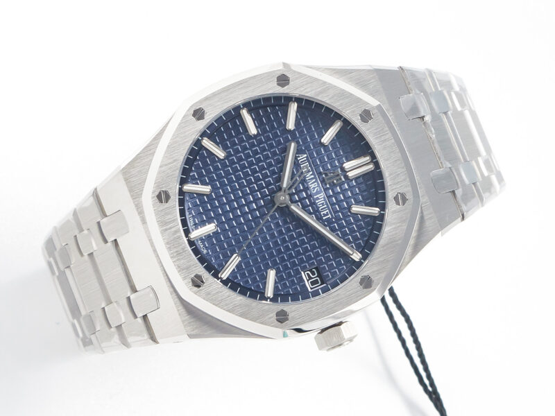 Royal Oak 41mm 15500 SS ZF 1:1 Best Edition Blue Textured Dial on SS Bracelet SA4302 Super Clone V3 - Image 6