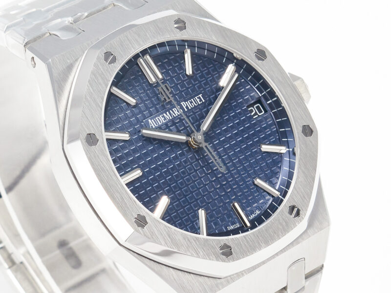 Royal Oak 41mm 15500 SS ZF 1:1 Best Edition Blue Textured Dial on SS Bracelet SA4302 Super Clone V3 - Image 3