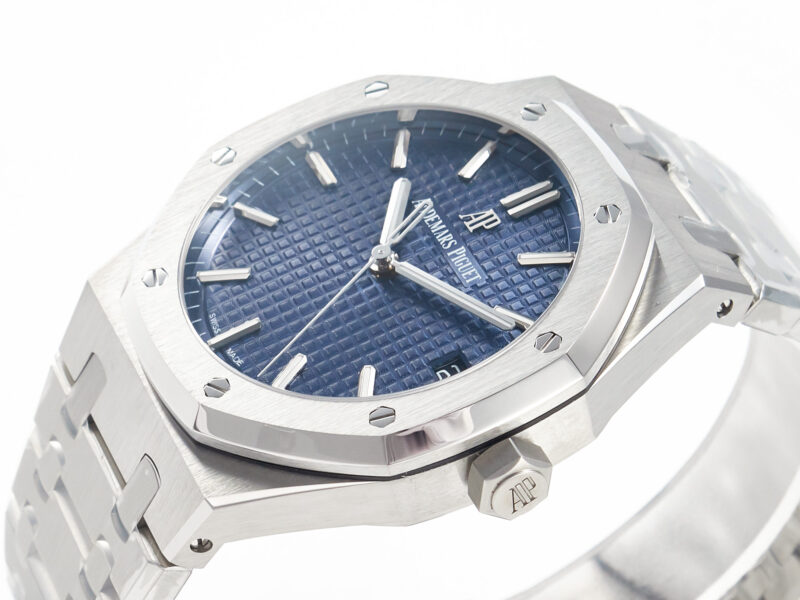 Royal Oak 41mm 15500 SS ZF 1:1 Best Edition Blue Textured Dial on SS Bracelet SA4302 Super Clone V3 - Image 5