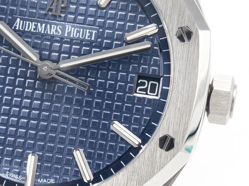 Royal Oak 41mm 15500 SS ZF 1:1 Best Edition Blue Textured Dial on SS Bracelet SA4302 Super Clone V3 - Image 10