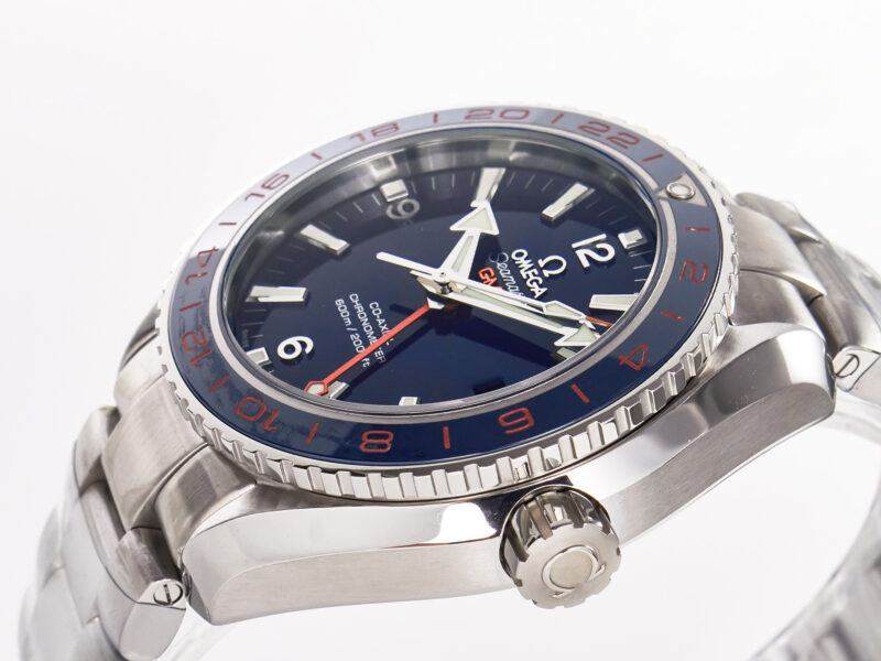 Planet Ocean 600M Co-Axial GMT 43.5mm VSF 1:1 Best Edition Blue Dial Blue Ceramic Bezel on SS Bracelet A8605 Super Clone - Image 11
