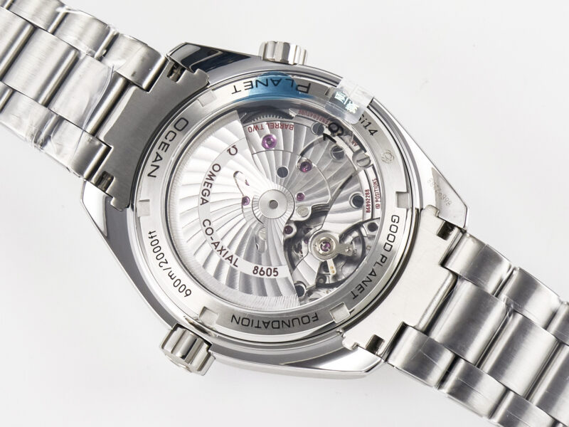 Planet Ocean 600M Co-Axial GMT 43.5mm VSF 1:1 Best Edition Blue Dial Blue Ceramic Bezel on SS Bracelet A8605 Super Clone - Image 18