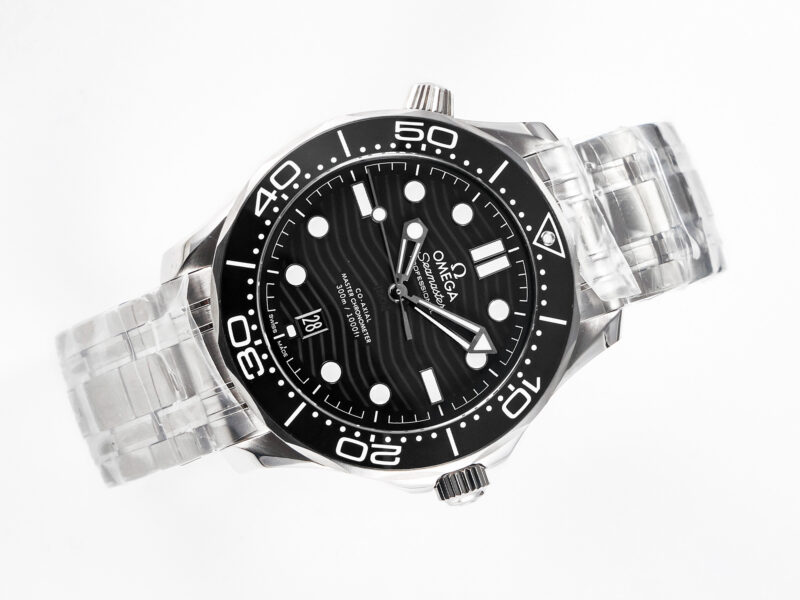 Seamaster Diver 300M VSF 1:1 Best Edition Black Ceramic Black Dial on SS Bracelet A8800 V2 - Image 3