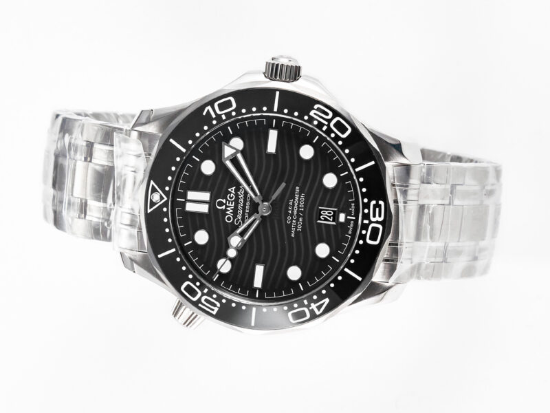Seamaster Diver 300M VSF 1:1 Best Edition Black Ceramic Black Dial on SS Bracelet A8800 V2 - Image 6