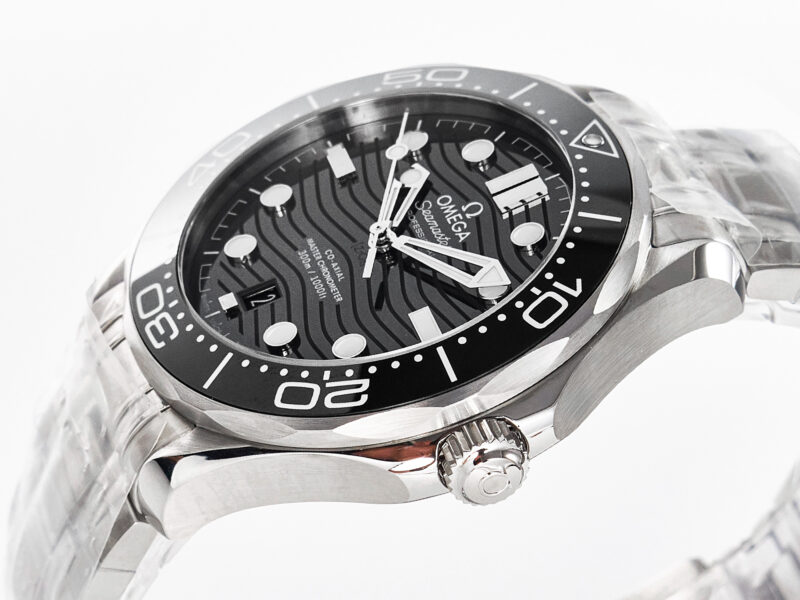 Seamaster Diver 300M VSF 1:1 Best Edition Black Ceramic Black Dial on SS Bracelet A8800 V2 - Image 5