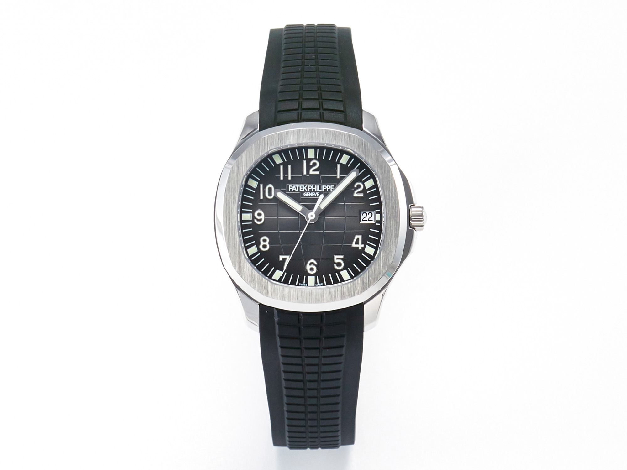 Aquanaut 5167A SS ZF 1:1 Best Edition Black Dial on Black Rubber Strap A324 Super Clone(New clasp)