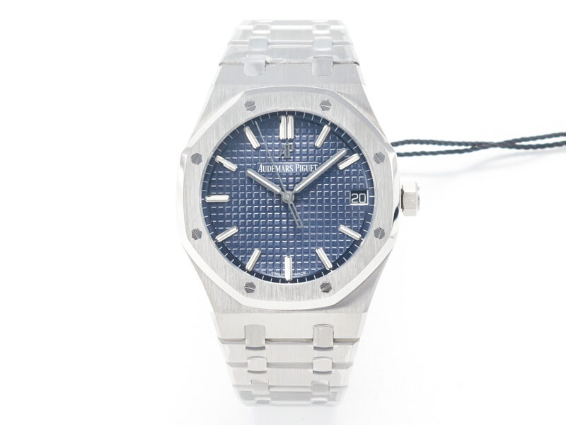 Royal Oak 41mm 15500 SS ZF 1:1 Best Edition Blue Textured Dial on SS Bracelet SA4302 Super Clone V3 - Image 2