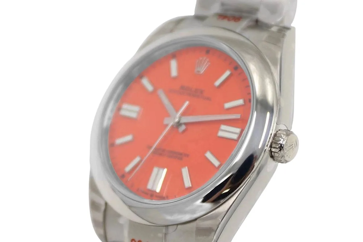 Oyster Perpetual 41mm quadrante rosso corallo 114300 - immagine 4