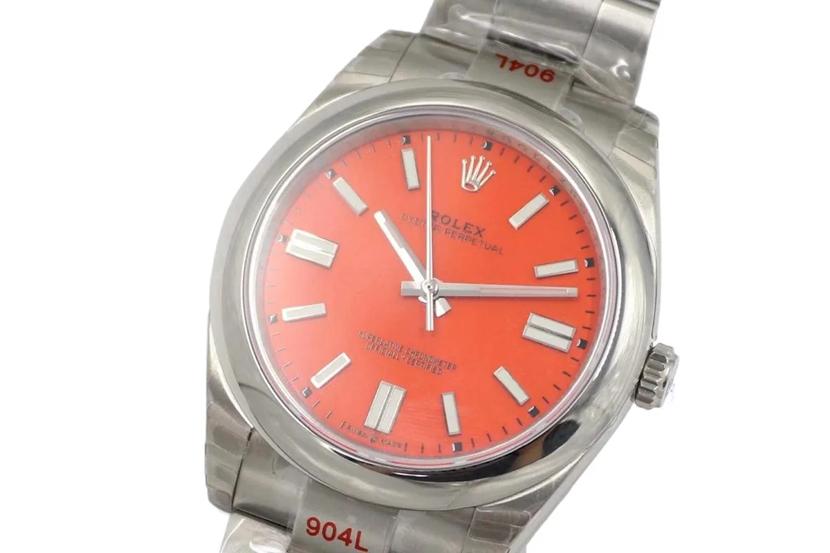 Oyster Perpetual 41mm quadrante rosso corallo 114300 - immagine 3