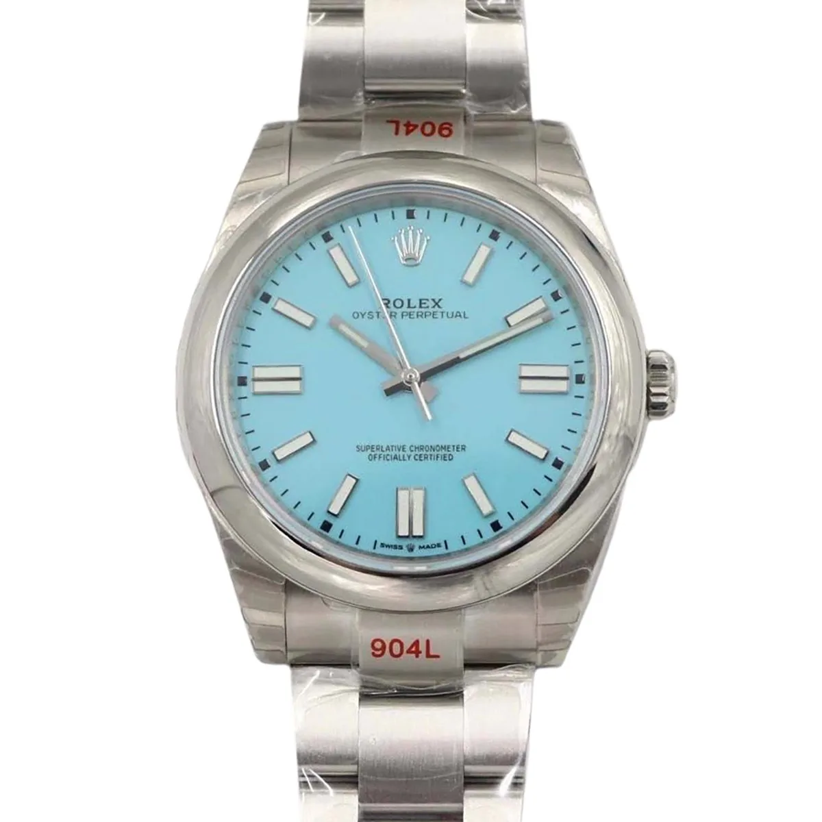 Oyster Perpetual 41mm esfera azul turquesa 114300