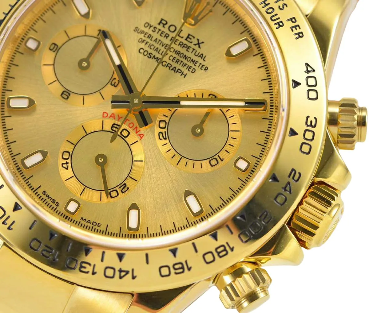Daytona 116508 goldenes Zifferblatt in Gelbgold – Bild 4