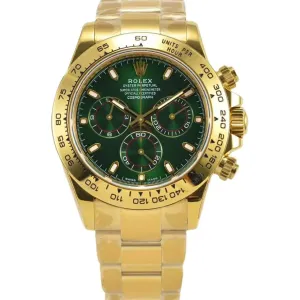 Daytona 116508 Green Dial in Yellow Gold