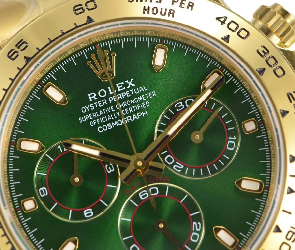 Daytona 116508 grünes Zifferblatt in Gelbgold – Bild 4