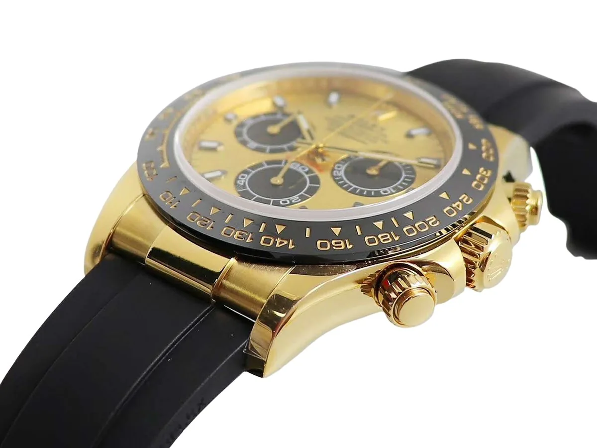 Daytona 116518LN champagnerfarben-schwarzes Zifferblatt in Gelbgold – Bild 3