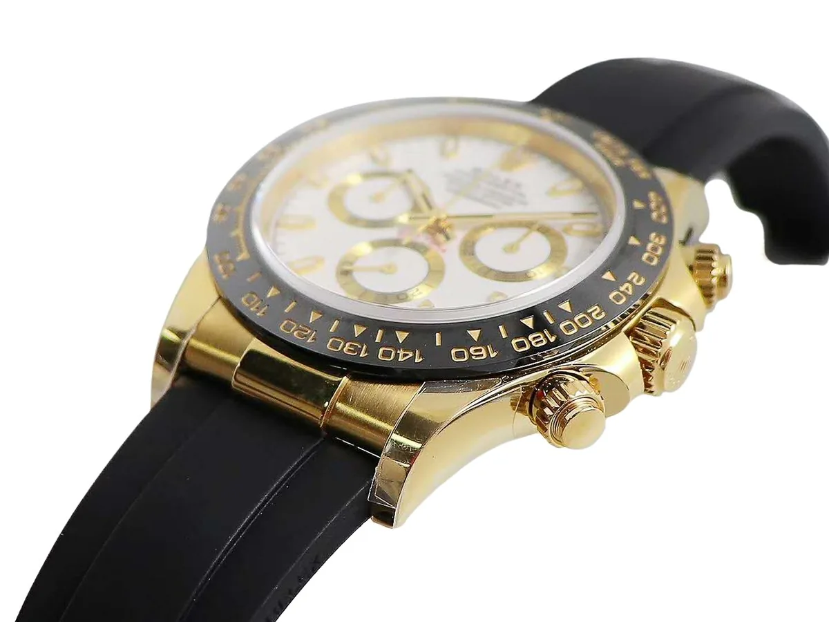 Daytona 116518LN cadran blanc en or jaune – Image 3