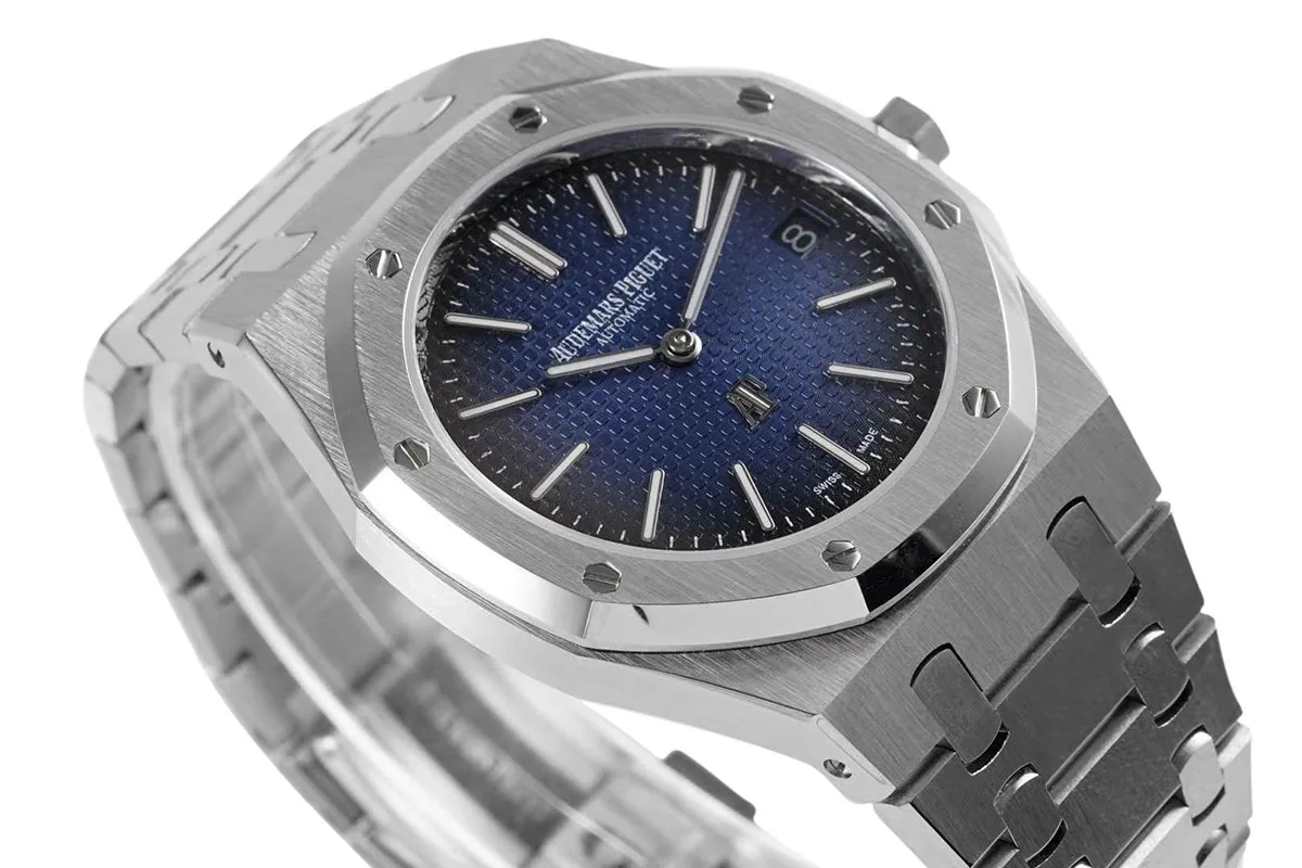 Royal Oak 15202 39mm esfera azul ahumada - Imagen 2