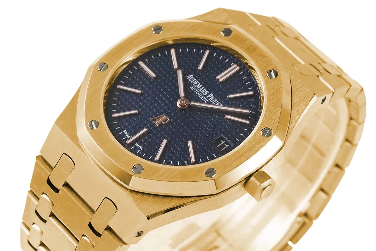 Royal Oak 15202 39mm cadran bleu en or jaune – Image 4