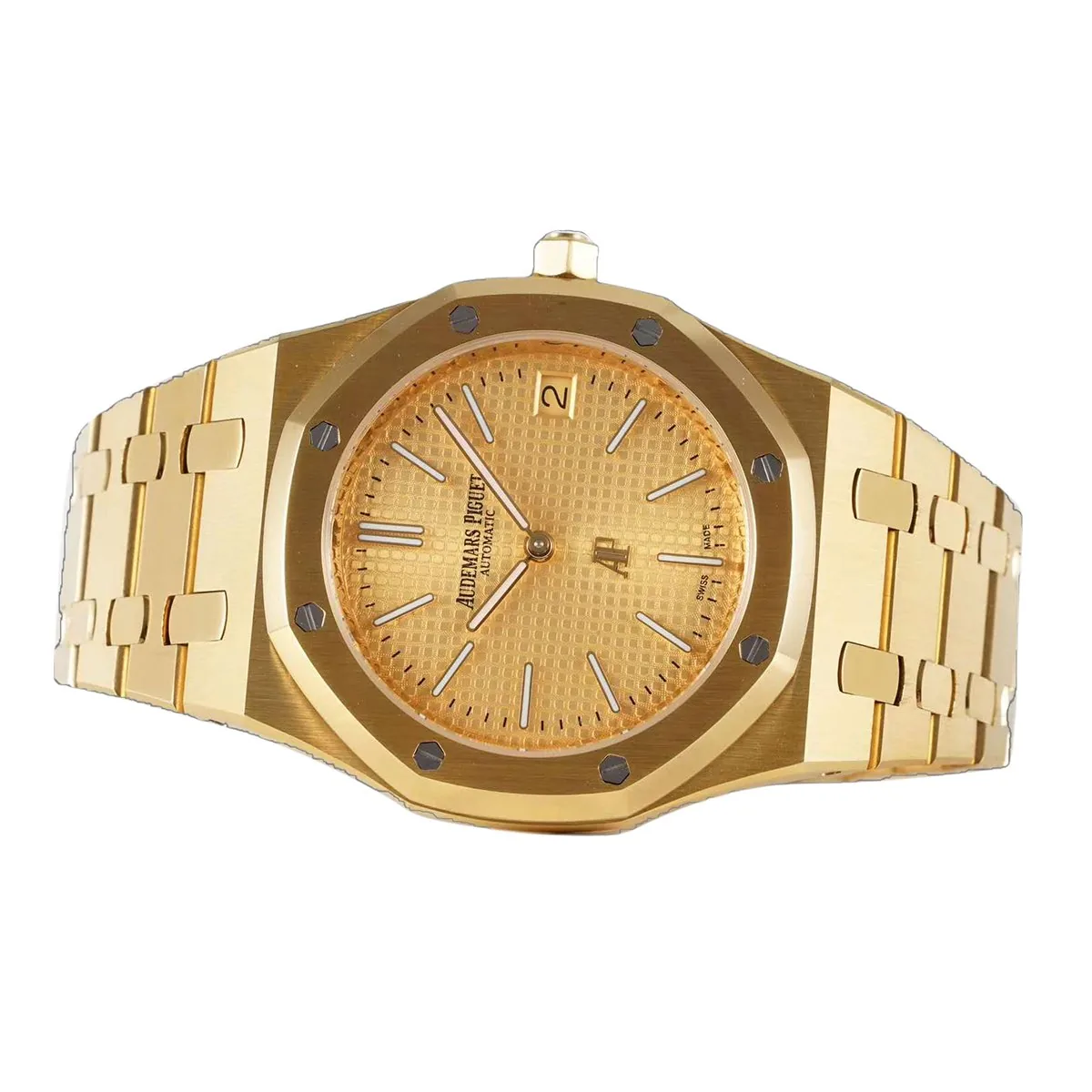 Royal Oak 15202 39mm quadrante giallo in oro giallo - immagine 3