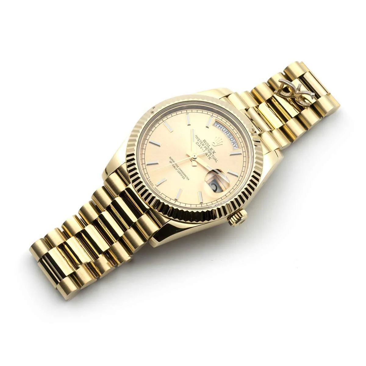 Day-Date 40 228238 Clean Factory quadrante champagne in oro giallo - immagine 2