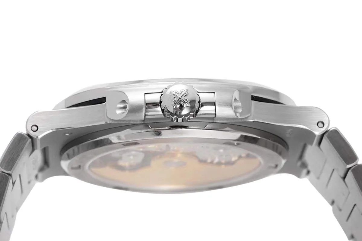 Nautilus Jumbo 5711/1A-011 quadrante bianco con lunetta con diamanti - immagine 7