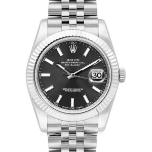Datejust 41 126334 Grey Dial Stick Markers in White Gold