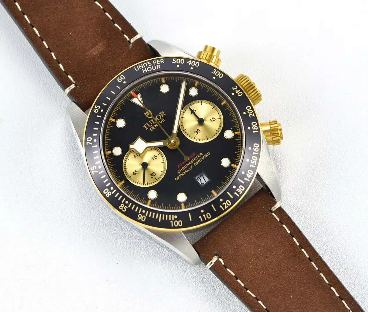 Black Bay Chrono S&G Ref: M79363N su cinturino in pelle - immagine 2