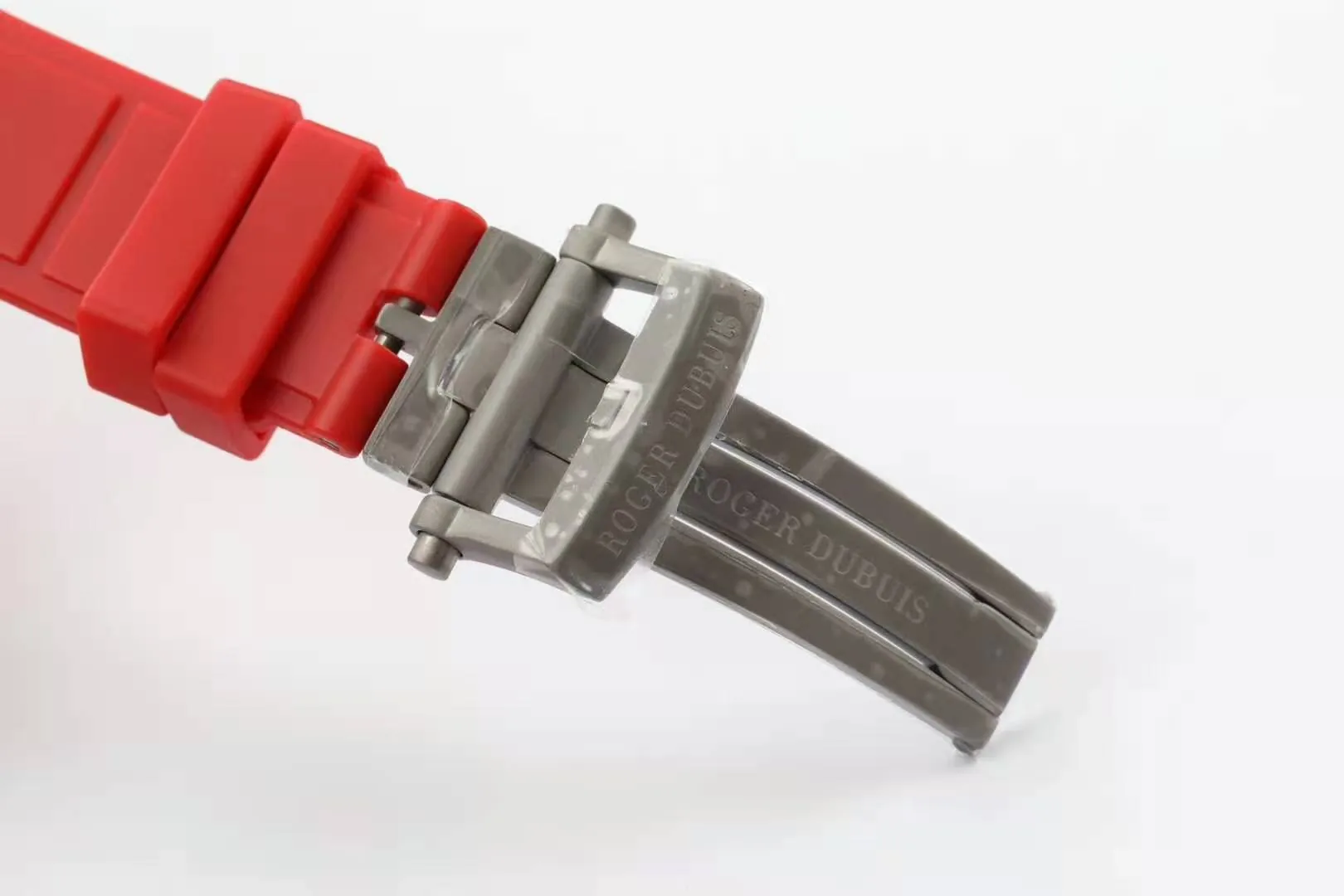 Excalibur Spider squelette tourbillon volant avec bracelet en caoutchouc rouge – Image 3