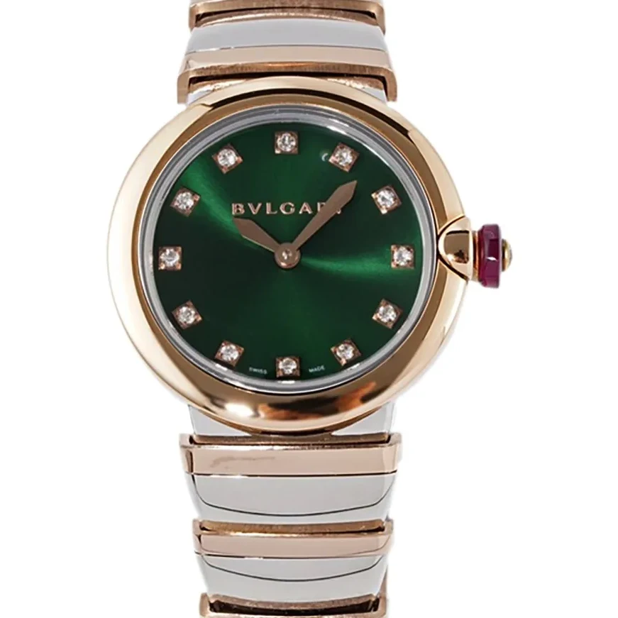 Lvcea Emerald Green Dial in Rose Gold/Steel