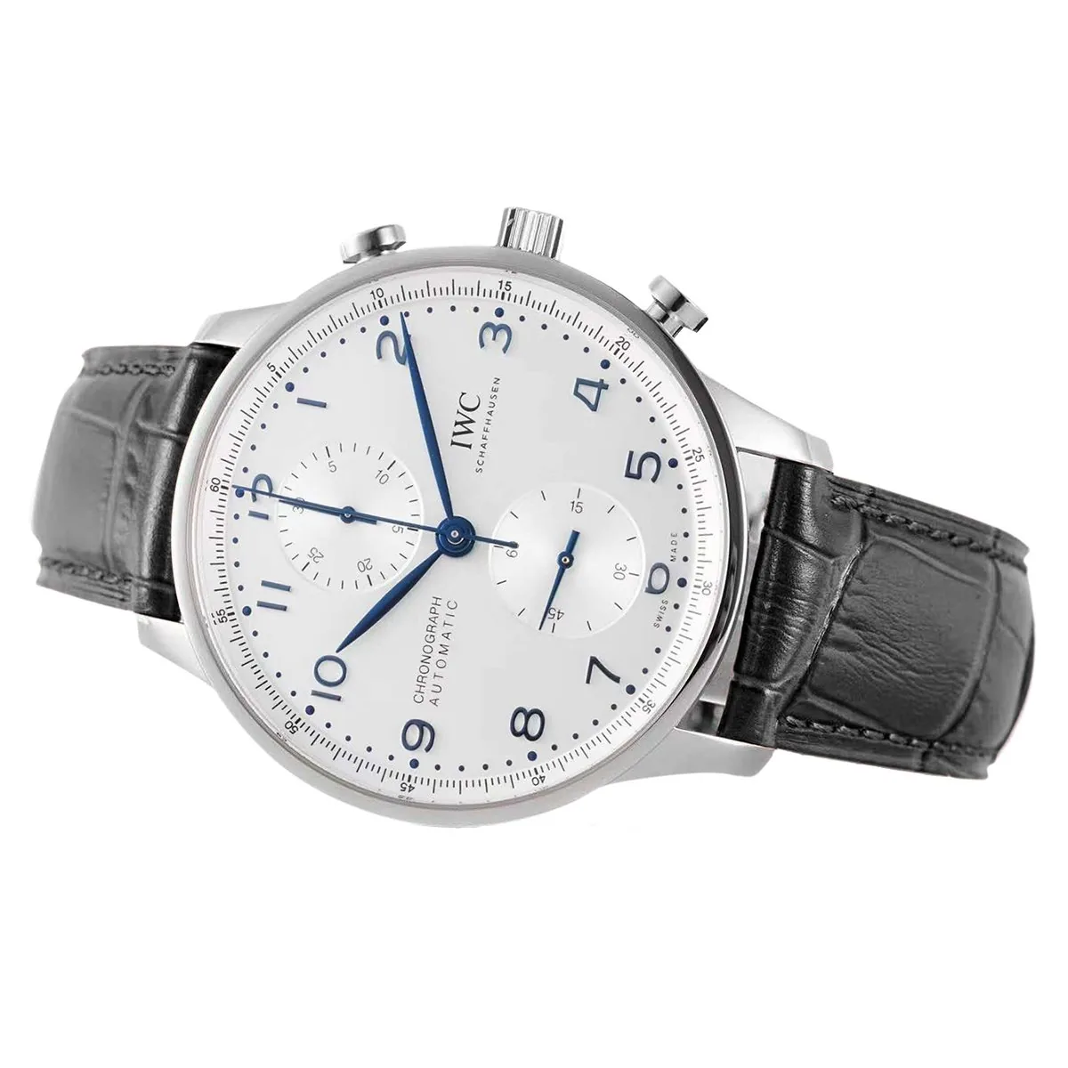 Portugieser Chronograph IW371605 cadran blanc en acier – Image 6