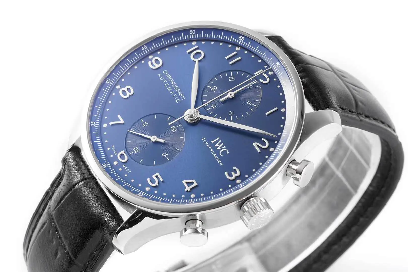 Portugieser Chronograph IW371606 cadran bleu en acier – Image 7
