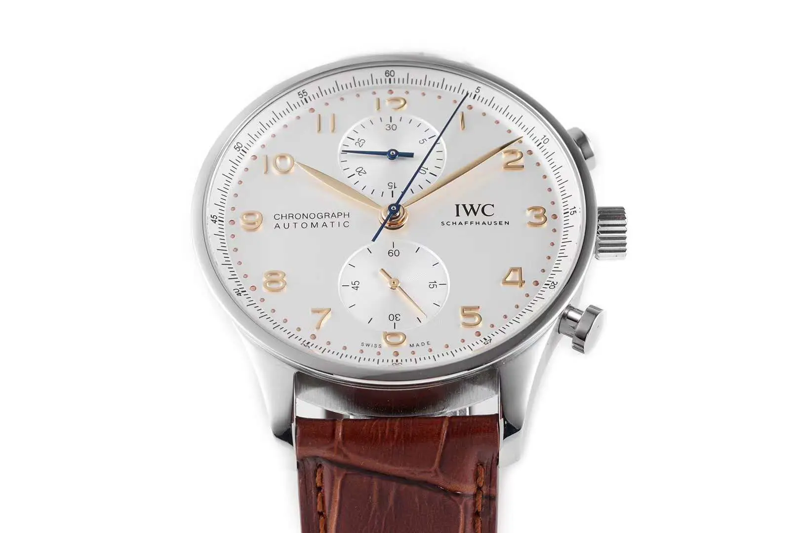 Portugieser Chronograph IW371611 esfera blanca en acero - Imagen 5