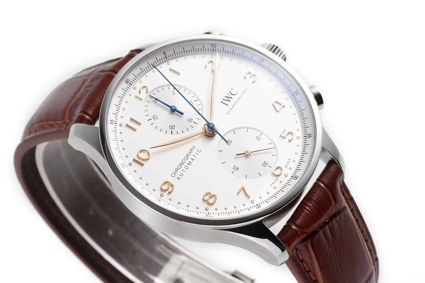 Portugieser Chronograph IW371611 esfera blanca en acero - Imagen 9