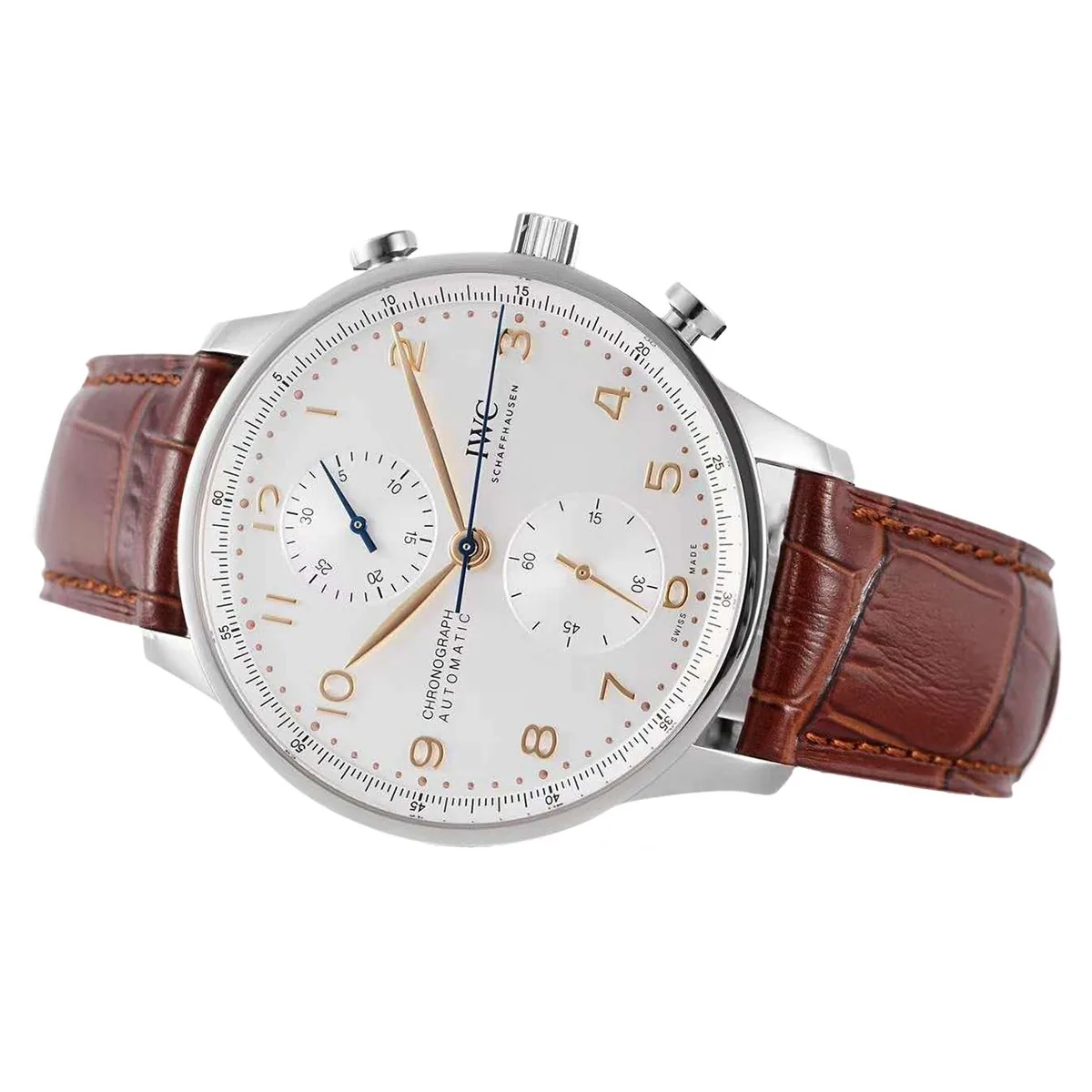 Portugieser Chronograph IW371611 esfera blanca en acero - Imagen 3