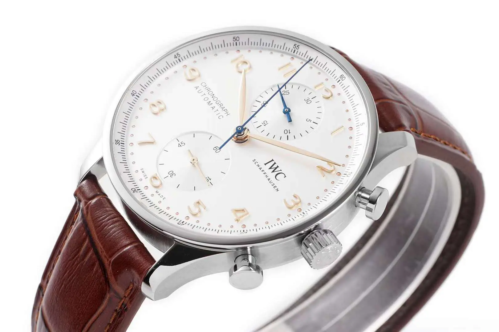 Portugieser Chronograph IW371611 esfera blanca en acero - Imagen 6